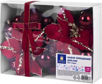 Елочная игрушка Золотая сказка Burgundy Style 592591 (бордо)