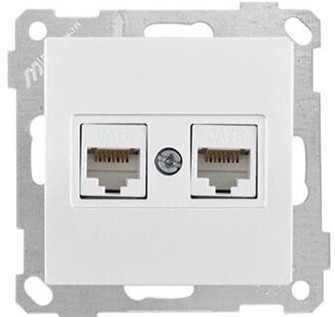 Розетка компьютерная Mutlusan 2100-141-0101 (белый)