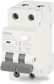 Дифференциальный автомат GEYA GYR9N 1P+N 10A B 6кА 30 мА AC GYR9NMB1030MA Дифференциальный автомат GEYA GYR9N 1P+N 10A B 6кА 30 мА AC GYR9NMB1030MA