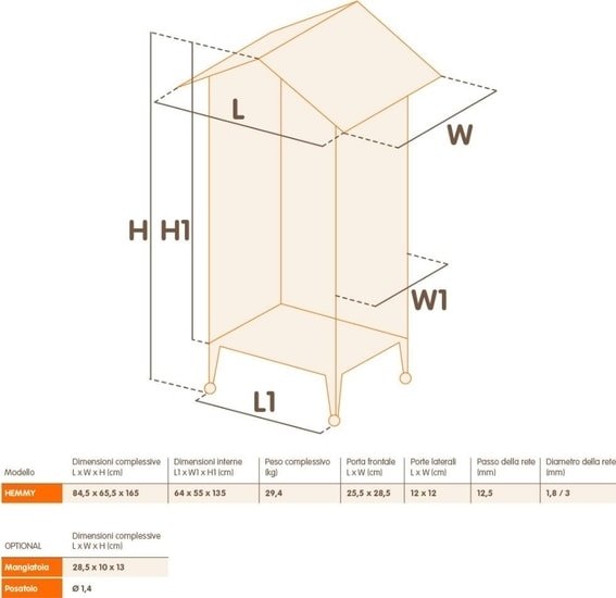 Клетка Ferplast Hemmy 56160514