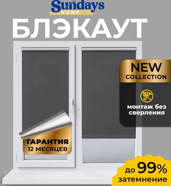 Рулонные шторы Sundays Home LM 167-07 85х215 (темно-серый)