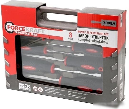 Набор отверток ForceKraft FK-7008A (8 предметов)