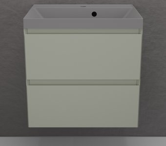 Symbolite Тумба под умывальник Манхэттен 60 Plus 2 ящика + Asti 60x45 (подвесная, олива/серый шелк)