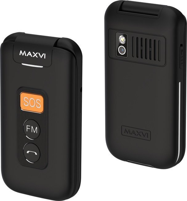 Кнопочный телефон Maxvi E5 up (черный)