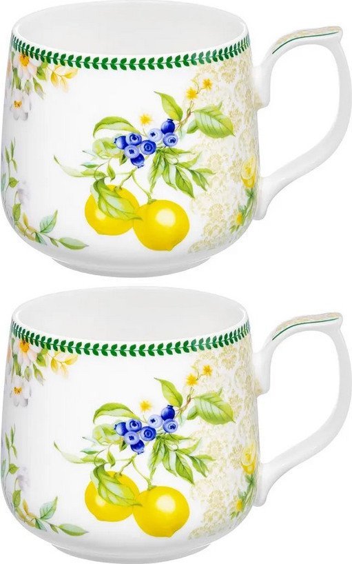 Набор кружек Elan Gallery New Bone China Лимоны 420885