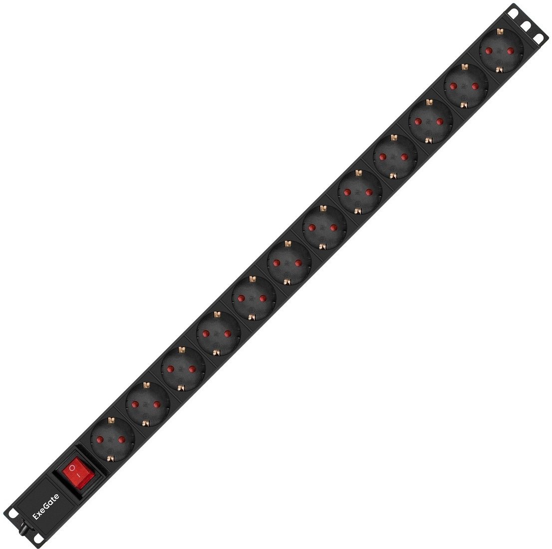 Блок розеток ExeGate ServerPro PDU-V120 Al-12S-EU2.5-SW