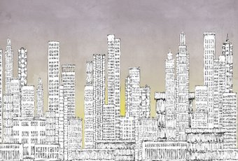 Фотообои Vimala Рисованный город 270x400