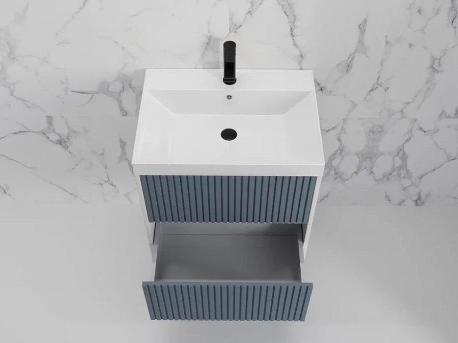Symbolite Тумба под умывальник Стокгольм 60 Classic Push 2 ящика (подвесная, графит софт)