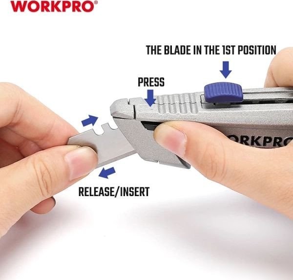Нож строительный Workpro WP213014