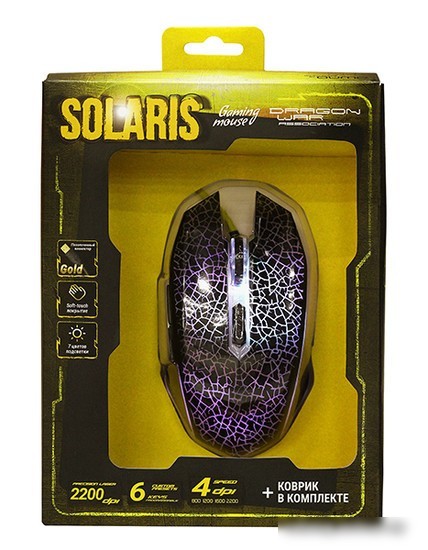Мышь + коврик QUMO Dragon War Solaris M10