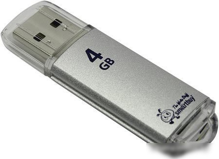 USB Flash Smart Buy V-Cut 4GB (серебристый) [SB4GBVC-S]