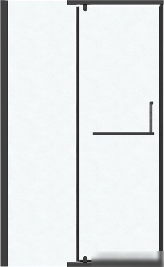 Душевая дверь Grossman Pragma 120x195 100.K33.03.120.21.02 (черный матовый/шиншилла стекло)