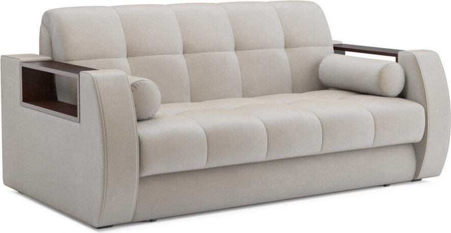Диван Мебель-АРС Аккордеон Барон №3 НПБ 180x200 (бархат бежевый Star Velvet 6 Light Beige)