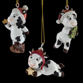 Елочная игрушка Erich Krause Decor Праздничная коровка 51242