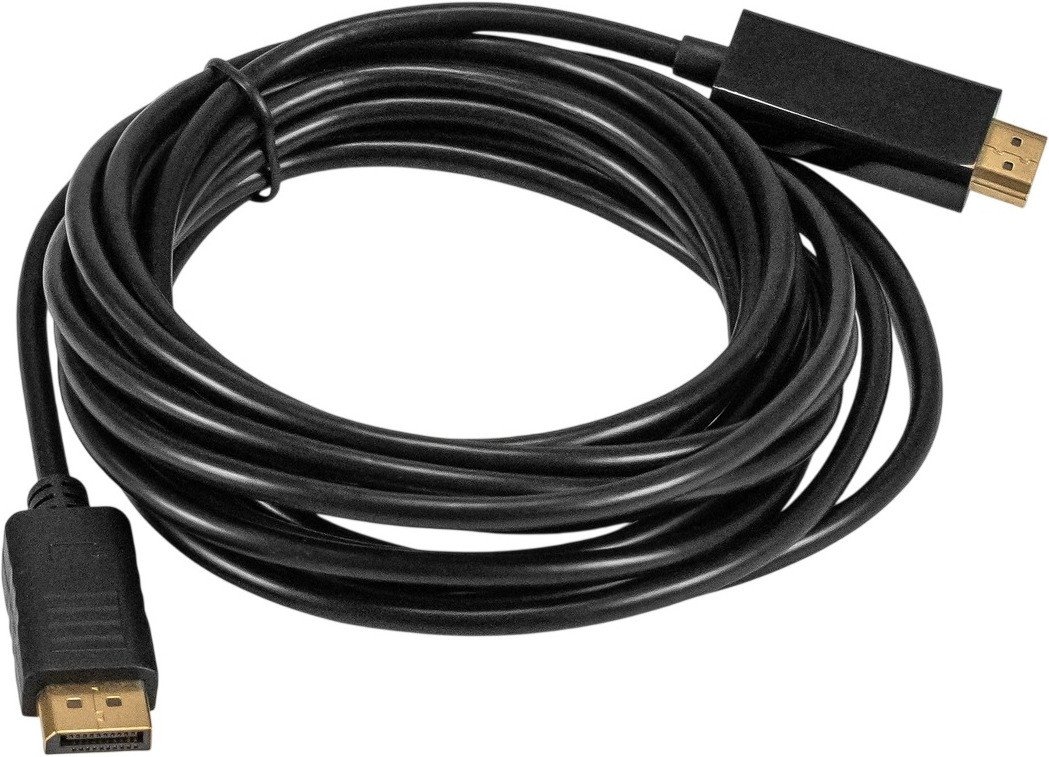 Кабель ExeGate EX-CC-DP-HDMI-5.0 DisplayPort - HDMI EX294711RUS (5 м, черный)