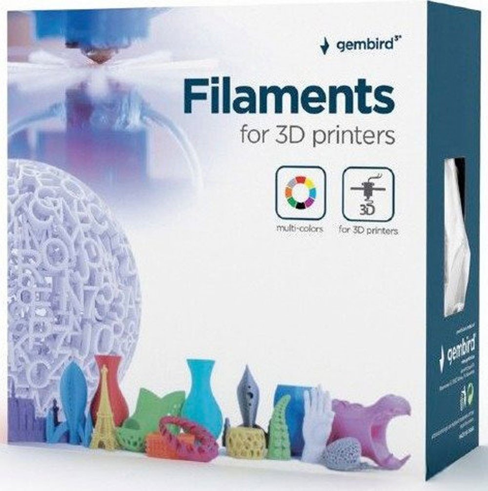 Филамент Gembird/Cablexpert PLA Silk (1.75мм, 1кг, холодный синий)