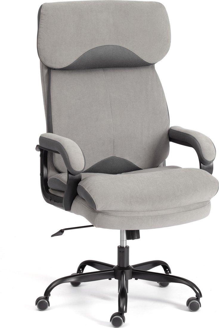 Офисное кресло TetChair Duke metal BL (велюр, серый)