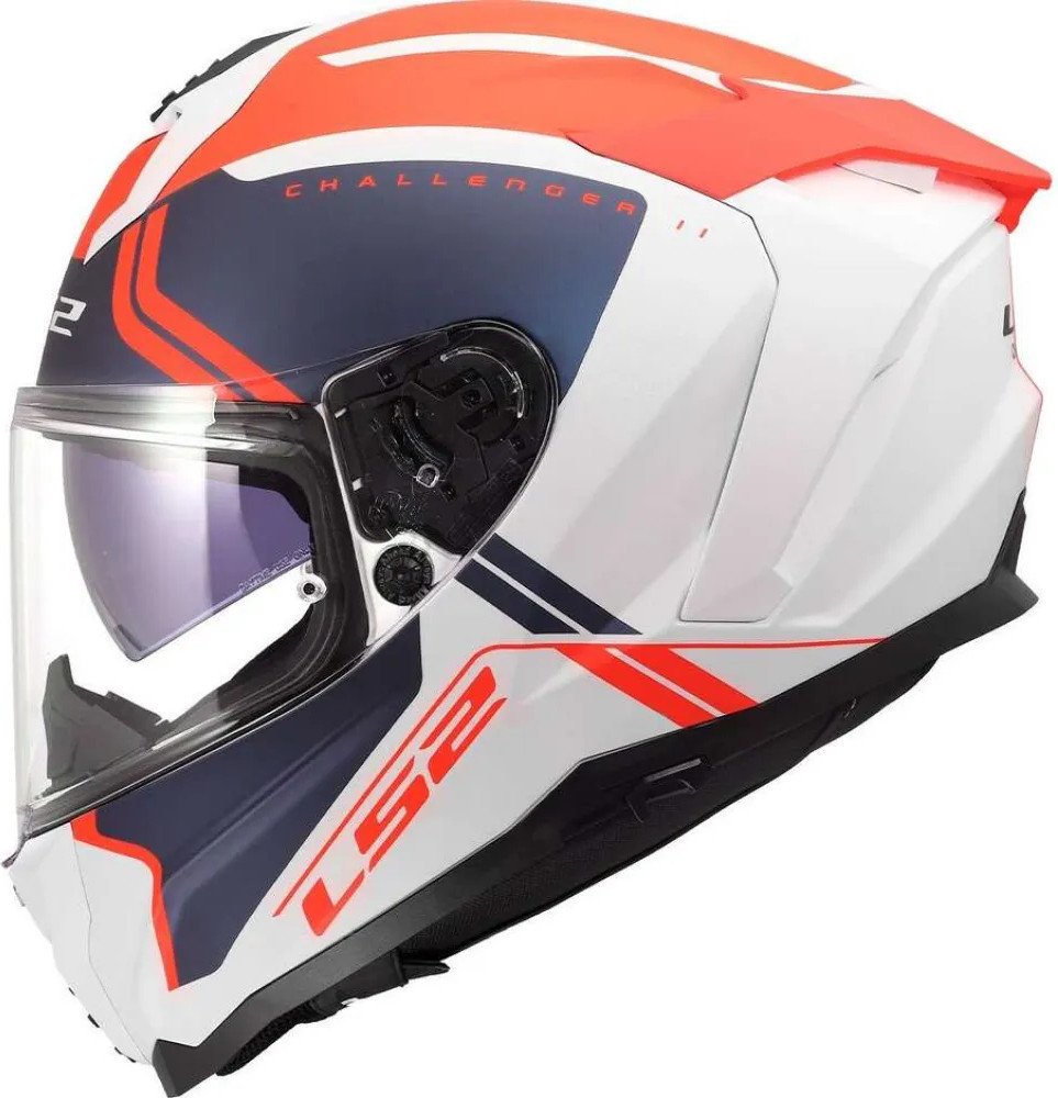 Мотошлем LS2 FF817 Challenger II Titan (S, белый/синий/красный)