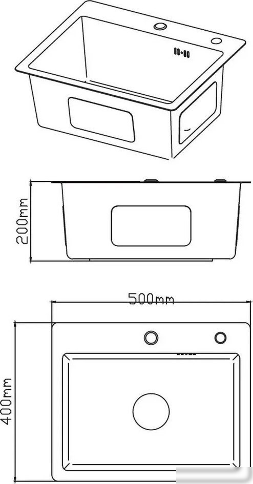 Кухонная мойка Diadonna DS5040В