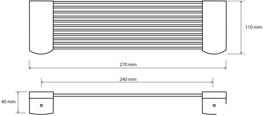 Bemeta Полка для ванной Graphit 156102272 (графит матовый)