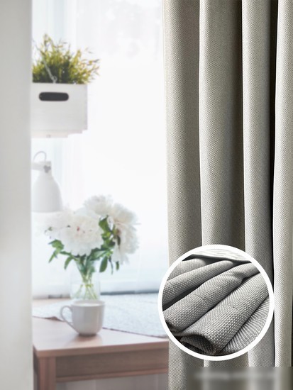 Комплект штор Soft Lines Рогожка димаут 2226-27 2x2.5 м (серый, 2 шт)