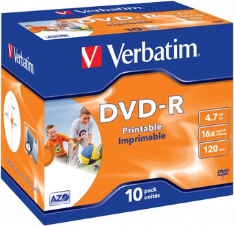 DVD-R диск Verbatim 4.7Gb 16x 43521 (25 шт.)