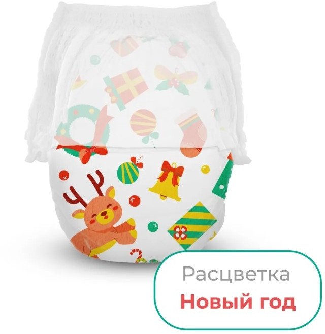 Трусики-подгузники Offspring L 9-14кг Новый год (36 шт)
