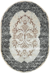 Ковер для жилой комнаты Bossan Rome 3281A-KGRI-BEJ-OVAL (2x2.9)