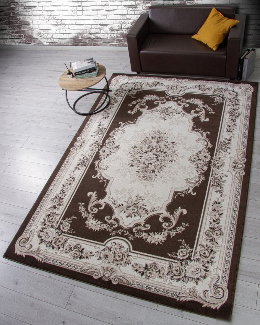 Ковер для жилой комнаты Merinos Valencia Deluxe 4015-STAN-BROWN (3x4)