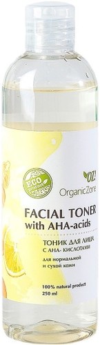 Organic Zone Тоник для лица С АНА-кислотами для нормальной и сухой кожи (250 мл)