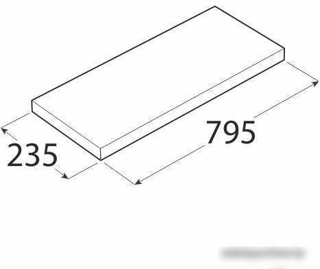 Полка DOMAX FS 80/24 (черный)
