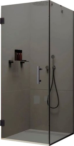 Душевой уголок MaybahGlass MGY-1308-6 (графитовое стекло/черный)