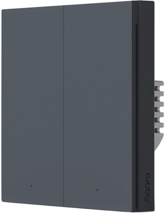 Выключатель Aqara Smart Wall Switch H1 двухклавишный без нейтрали (графит)