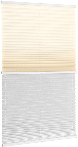 Плиссе Delfa Basic Uni СПШ-3100/3504 Basic Transparent (73x160, кремовый/белый)