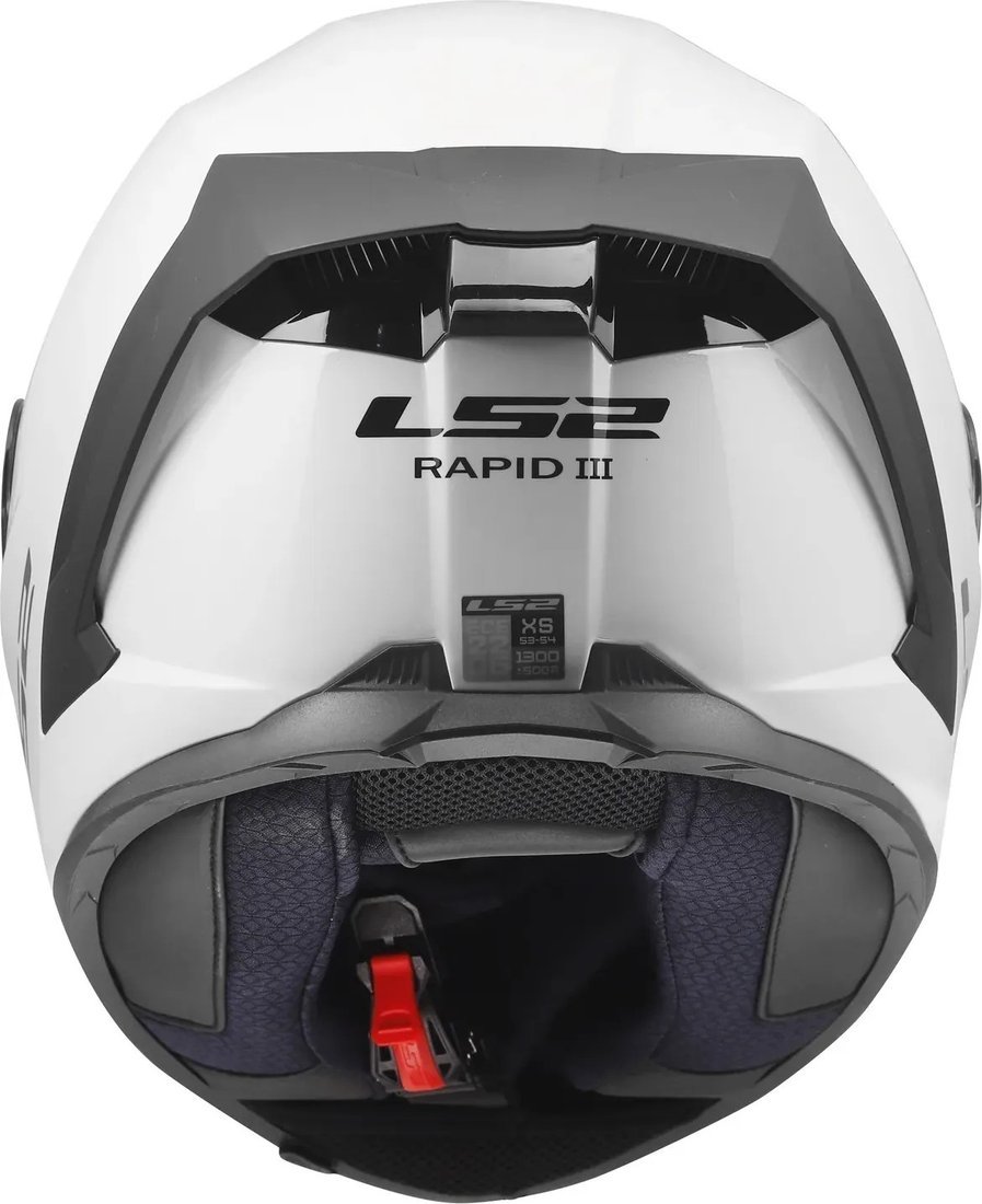 Мотошлем LS2 FF820 Rapid III Solid (M, белый глянцевый)