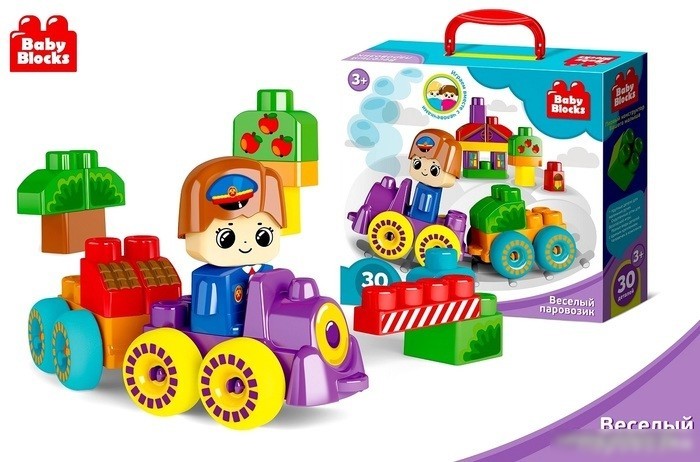 Конструктор Десятое королевство Baby Blocks 03908 Веселый паровозик