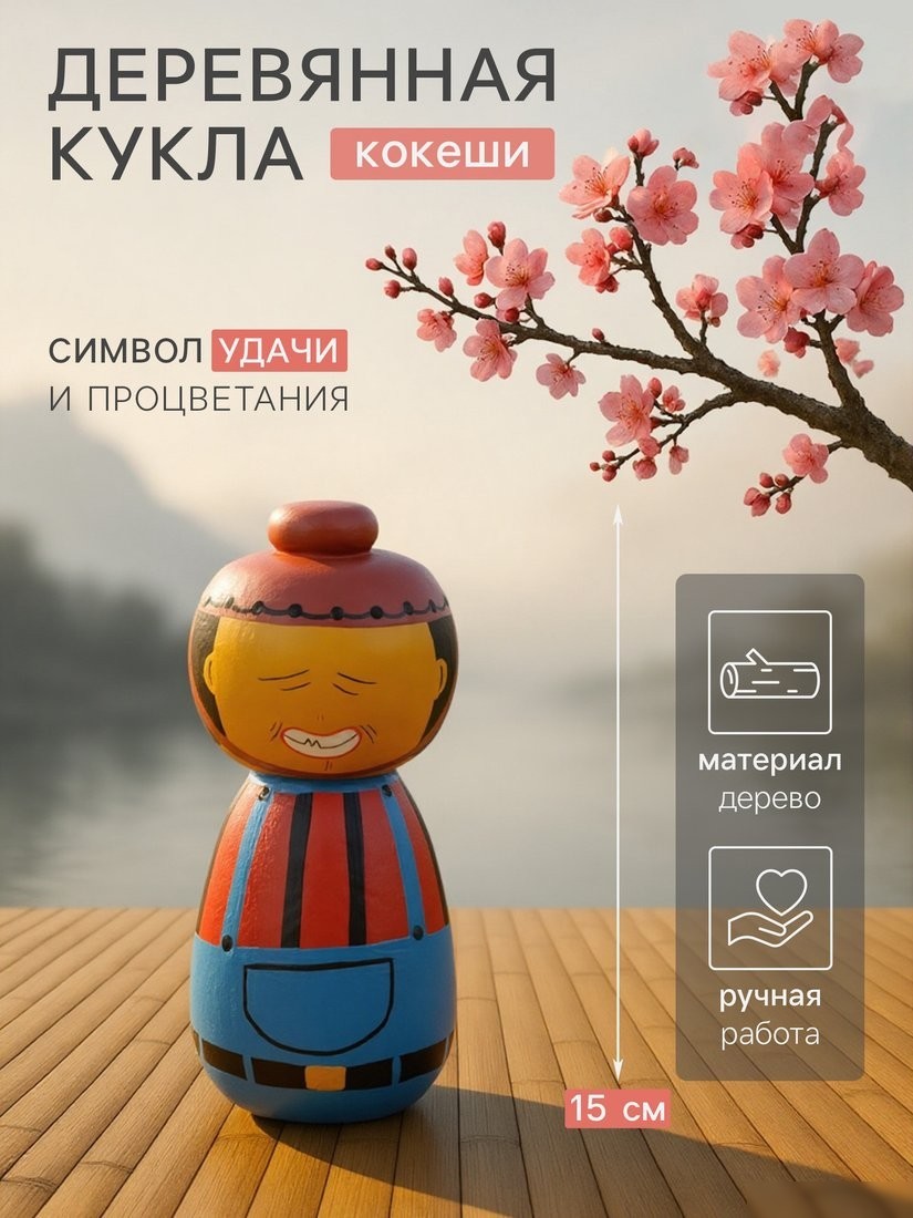 Статуэтка Sima-Land Японская кукла кокеши Джеки 10465069