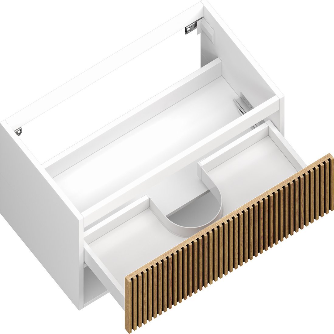 ЗОВ Тумба с умывальником Кито-2 70 2K70LW0MRM + Oliveeka Flow F70W (белый/тростник)