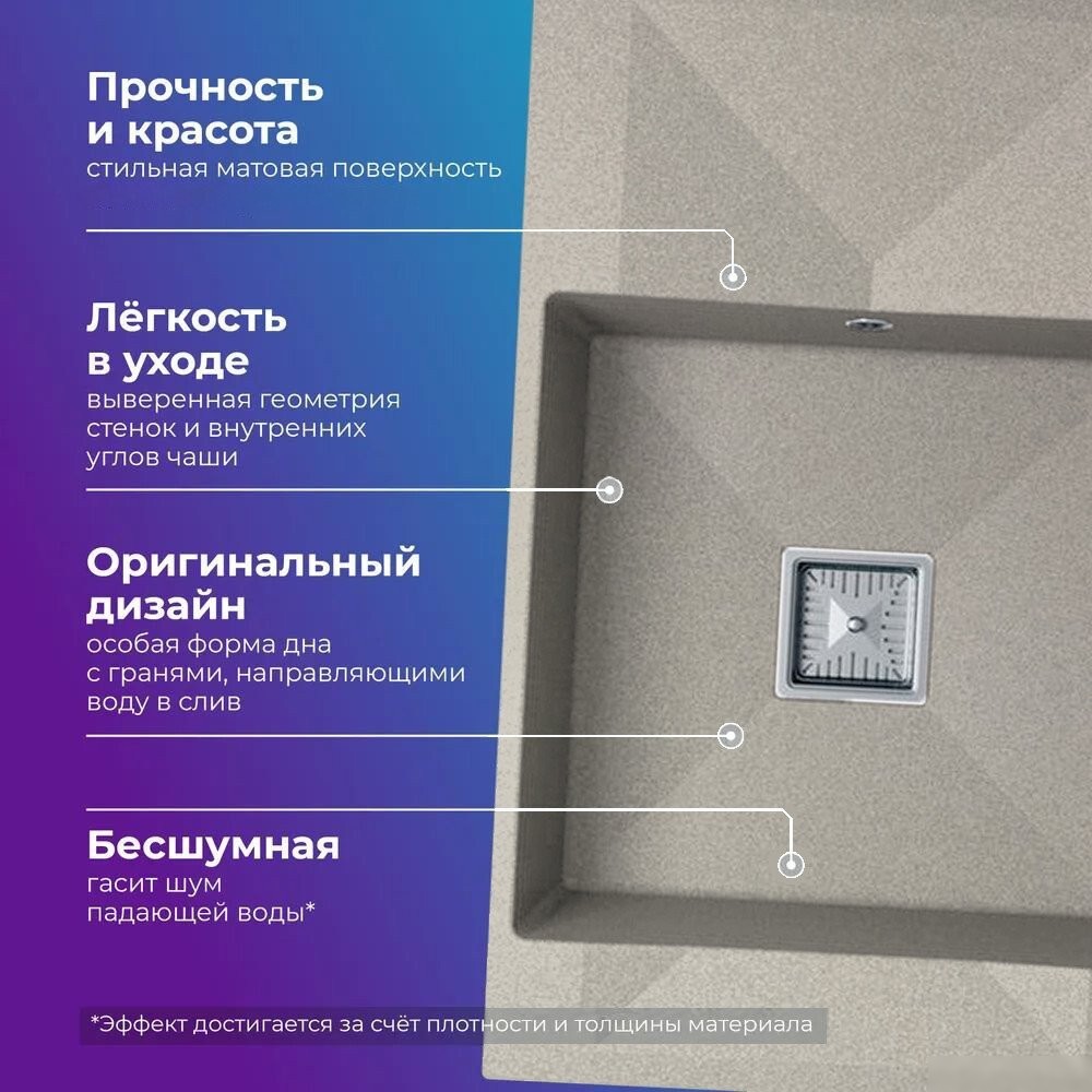 Кухонная мойка Polygran Blade 780 (серый)
