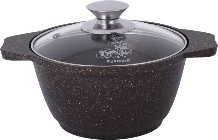 Кастрюля Kukmara кмк12а (кофейный мрамор)
