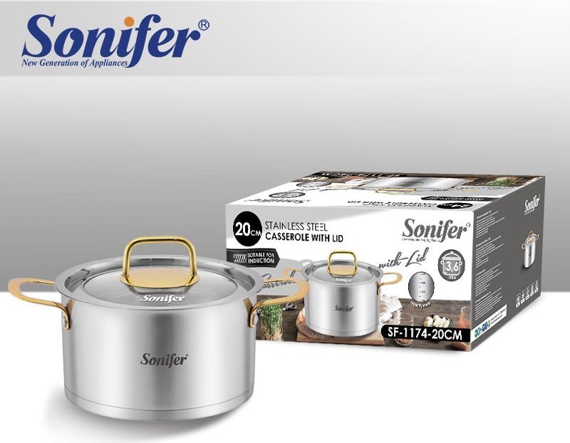 Кастрюля Sonifer SF-1174-20 (с крышкой)
