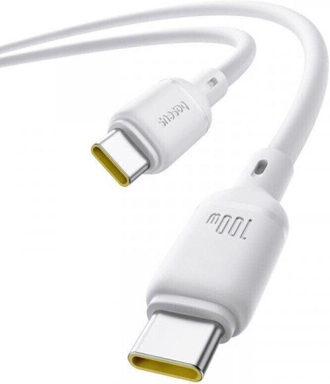 Кабель Baseus Silky Series Fast Charging Cable 100W USB Type-C - USB Type-C (2 м, белый)