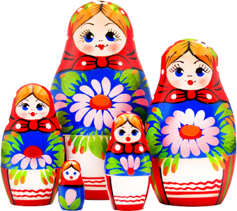 Развивающая игра Брестская Матрешка С букетом лилий (набор 5 шт)