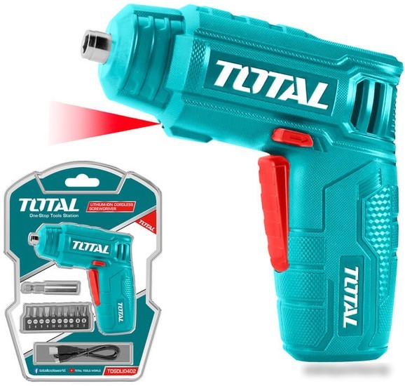 Электроотвертка Total TSDLI0402 (набор оснастки) Электроотвертка Total TSDLI0402 (набор оснастки)