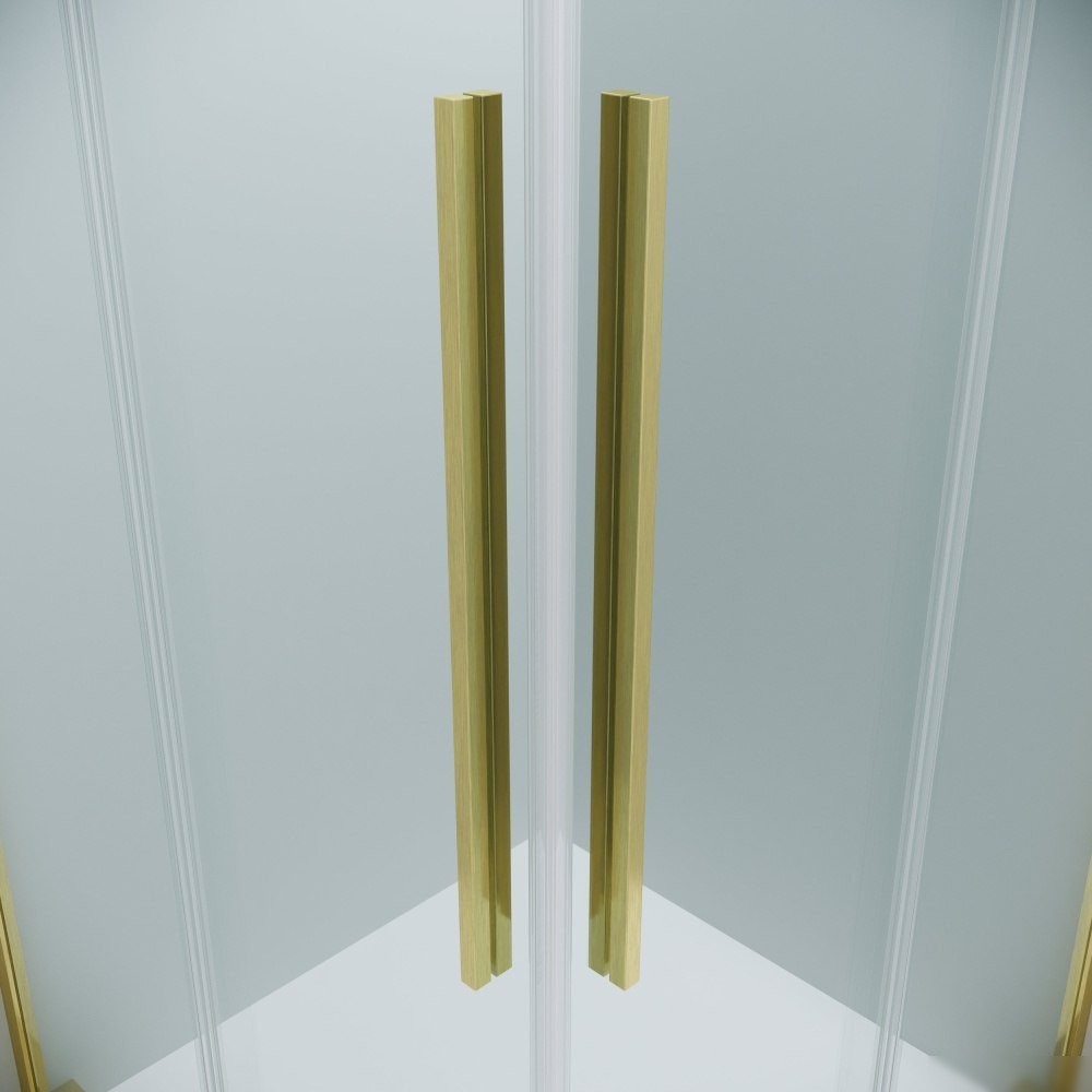 Душевой уголок Grossman Galaxy 100x80x195 300.K33.01.1080.32.00 (золото сатин/прозрачное стекло)