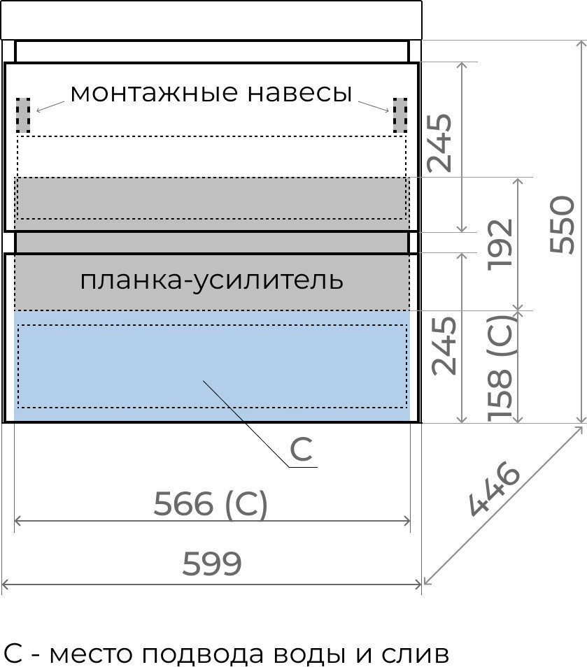 Symbolite Тумба под умывальник Манхэттен 60 Plus 2 ящика + Asti 60x45 (подвесная, олива/антрацит)