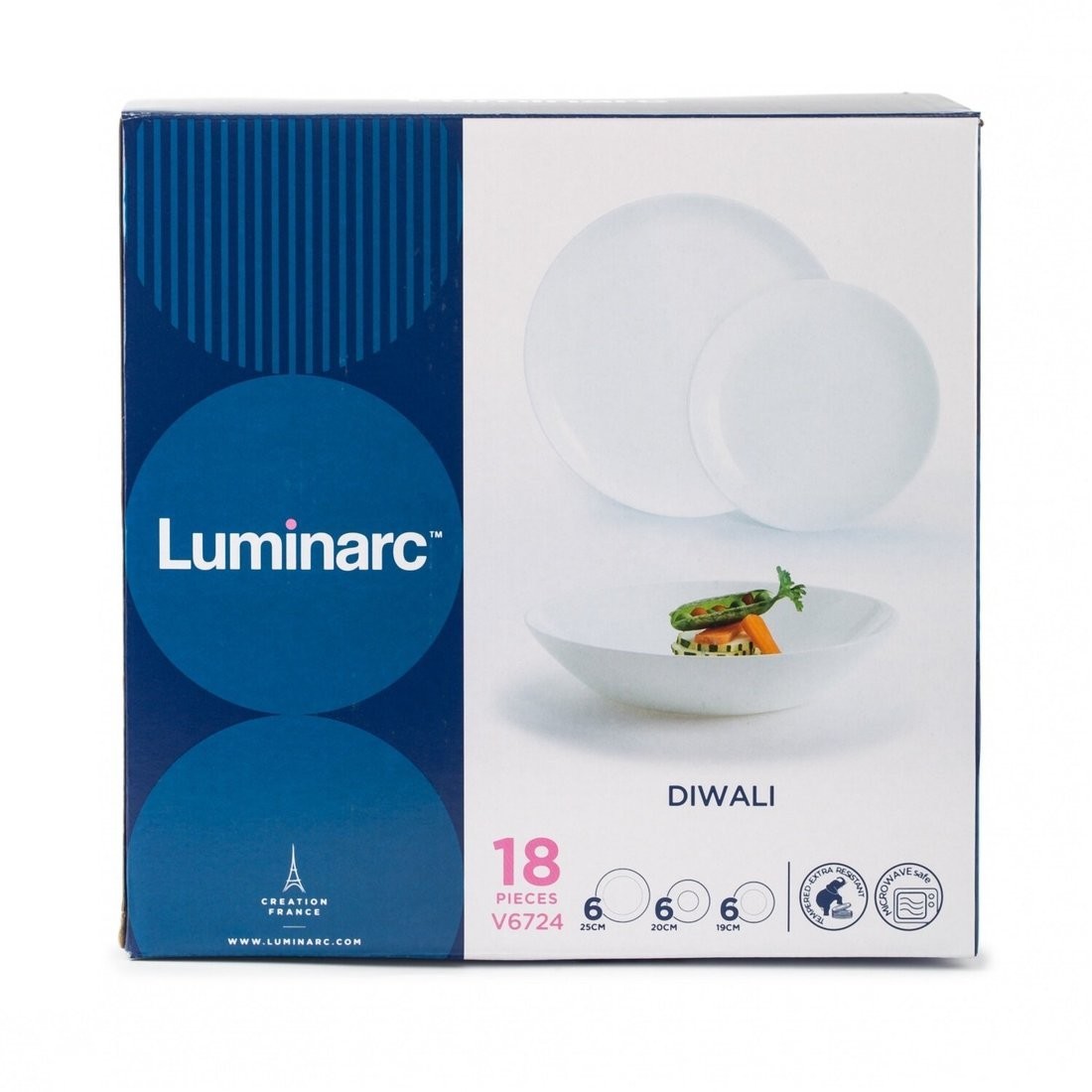 Столовый сервиз Luminarc Diwali White V6724 (18пр)