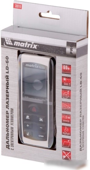 Лазерный дальномер Matrix LD-60 38016