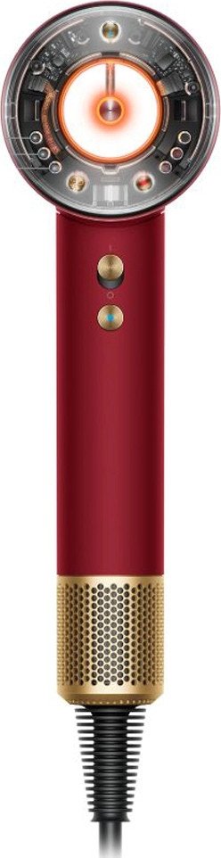Фен Dyson HD16 Supersonic Nural Straight+Wavy (с переходником на евровилку, красный бархат/золотой)