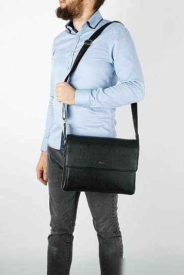 Мужская сумка Poshete 294-9936-3-BLK (черный)